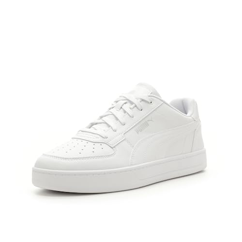 PUMA Men's CAVEN 2.0 Sneaker, Puma White-Puma Silver, 9.5