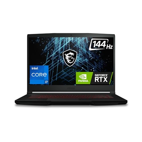 MSI GF63 Thin, Intel Core i7-11800H, 40CM FHD 144Hz Gaming Laptop (8GBx2/512GB NVMe SSD/Windows 11 Home/Nvidia GeForce RTX 3050, GDDR6 4GB/Black/1.8Kg