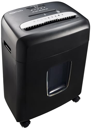 Amazon Basics Micro Cut Paper Shredder, CD, and Credit Card Shredder, 8 Sheet (New Model), BlackAmazon Basics 8-Sheet S