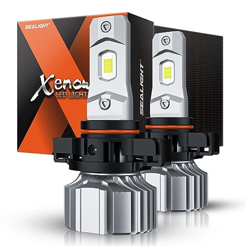 SEALIGHT 5202 LED Fog Light Bulbs or DRL, 18000LM 800% Brightness 5202 5201 PS19W PS24W Fog Lights LED Bulb for Car, 6500K Cool White 984 FT Strong Penetration, 60000 Hours Lifespan, Pack of 2