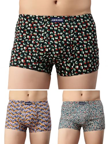 Mens 100% Cotton Printed Mini Trunk | Printed Mini Trunk for Men | Color and Print May Vary | Mini Trunk for Men Pack of 3