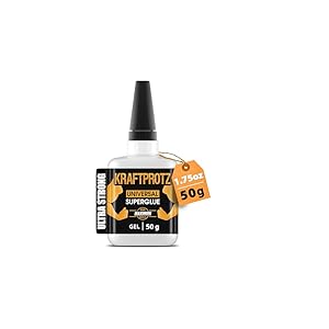 Superpegamento Gel Extra Fuerte – KRAFTPROTZ 50 g XXL con Punta Anti-Secado – Transparente, sin Goteo, Resistente al Agua y Calor – para plástico, Madera, Metal, Vidrio, Cuero y Bricolaje