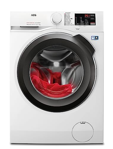 (-12%) AEG Waschmaschine 8 kg, Serie 6000 ProSense: Mengenautomatik für automatische Anpassung von Waschdauer & Energieverbrauch, Startzeitvorwahl, Nachlegefunktion, Vollwasserschutz, 1400 U/min, L6AMZ48FL