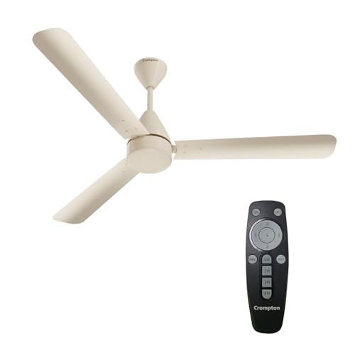 Crompton Energion Hyperjet 1200mm BLDC Ceiling Fan | Point Anywhere Remote Control | BEE 5 Star Rated Energy Efficient | Superior Air Delivery | Anti-