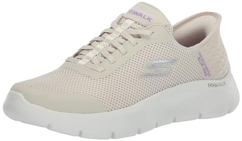 Skechers Women's Go Walk Flex Hands Free Slip-Ins-Grand Entry Sneaker, White, 10 Wide