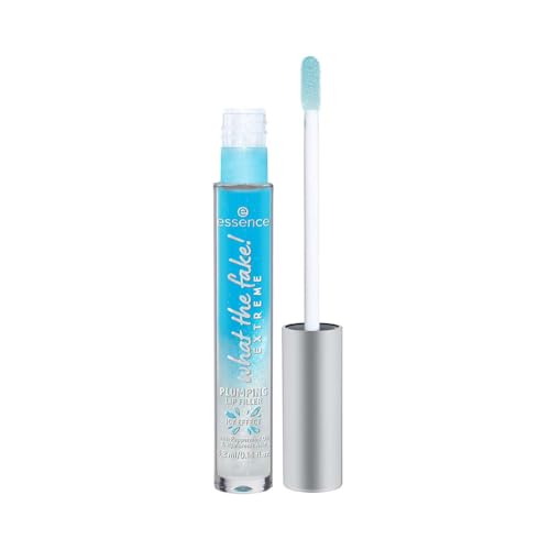 essence | What the Fake! Extreme Plumping Lip Filler (02 | Ice Ice Baby) | Glossy, Non-Sticky Finish with Peppermint Oil, Hyaluronic Acid, & Vitamin E | Vegan & Cruelty Free