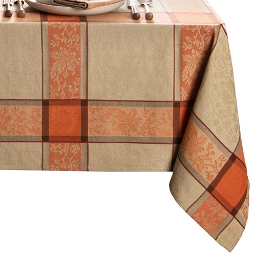 Elrene Home Fashions Autumnal Harvest Jacquard Tablecloth, 60"x84" Rectangle