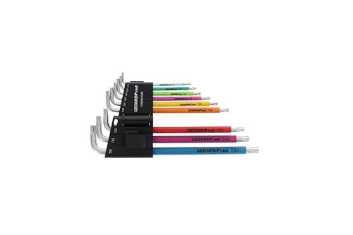 (-46%) GEDORE red Winkelschraubendreher-Satz TX, T10 - T50, 9tlg mit Farbcodierung, R36401009