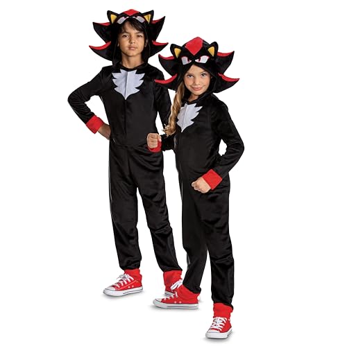Sonic 3 Shadow Costume, Official Sonic Movie 3 Costume for Kids, Large (10-12)