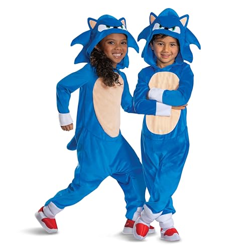 Disguise Sonic Costume for Toddlers, Official Sonic Movie 3 Posh Halloween Costume with Detachable Tail, Toddler Size (2T)