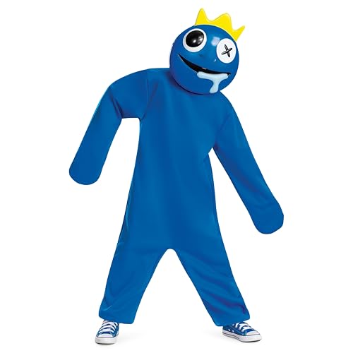 Disguise Blue Costume for Kids, Official Rainbow Friends Costume with Headpiece, Child Size (4-6)