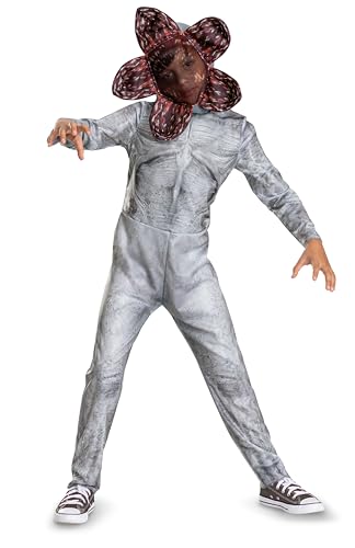 Disguise Demogorgon Costume, Official Kids Stranger Things Costume Jumpsuit with Headpiece, Child Size (7-8)