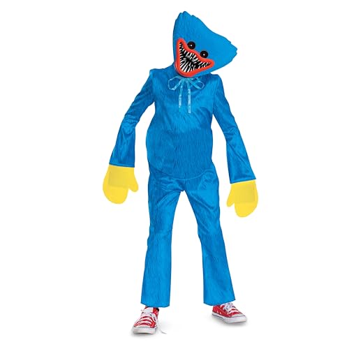 Disguise Huggy Wuggy Costume for Kids, Official Poppy Playtime Costume with Headpiece, Child Size (4-6)