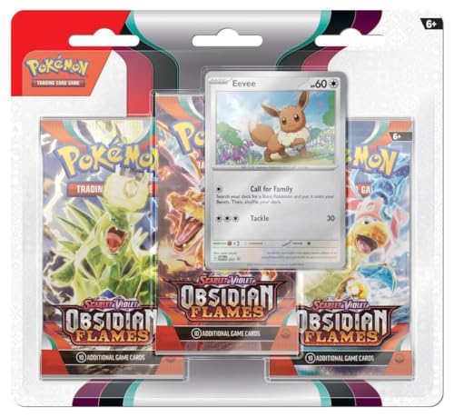 POKEMON TCG: Scarlet and Violet: Obsidian Flames: 3 Pack Booster Blister