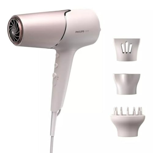 (-34%) Philips 5000 Series Haartrockner – Haartrockner mit ThermoShield Technologie, Volumendiffusor und 9 mm und 11 mm Düse in Perlmutt (BHD530/20)