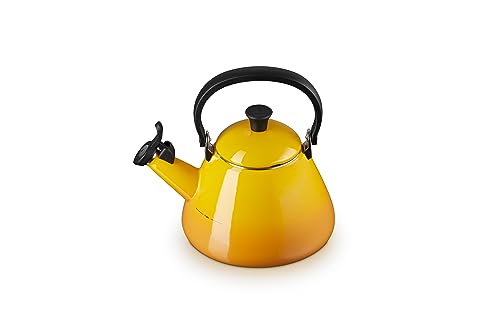 Le Creuset Kone Wasserkessel mit Pfeife, Emaillierter Stahl, 1,6 L, Nectar, 40101026720000