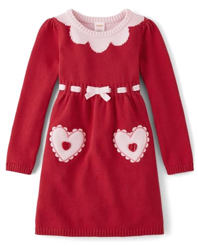 Gymboree,and Toddler Long Sleeve Sweater Dresses,Cozy Valentine,5T