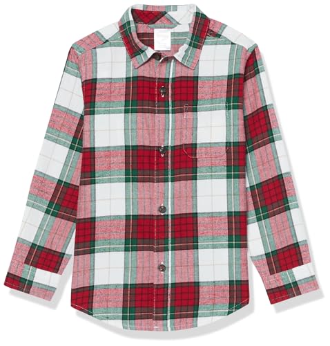 Gymboree,and Toddler Long Sleeve Button Up Shirts,Red Plaid,6