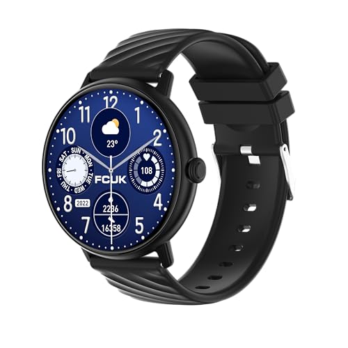 FCUK New Tide Smart Watch|1.39" Round Display| 360x360 High Resolution |SingleSync BT Calling|Built-in AI Voice Assistant| …