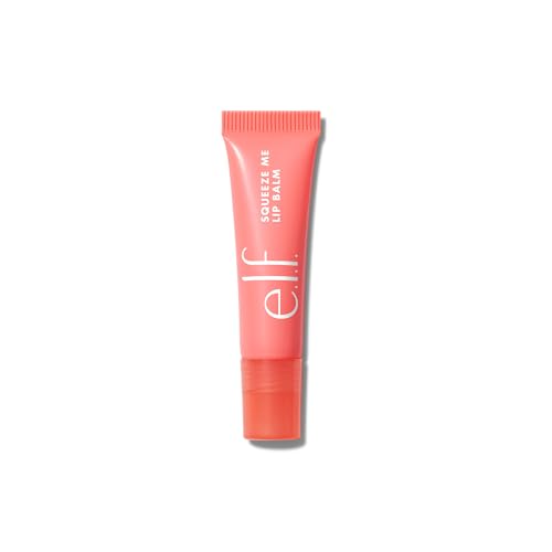 e.l.f. Squeeze Me Lip Balm, Moisturizing Lip Balm For A Sheer Tint Of Color, Infused With Hyaluronic Acid, Vegan & Cruelty-free, Strawberry