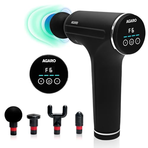 Galaxy Massager Machine, Handheld Deep Tissue Massage Gun, 4 Heads, 6 Speed, Rechargeable Percussion Massager for Muscle Relief & Relaxation, for Neck