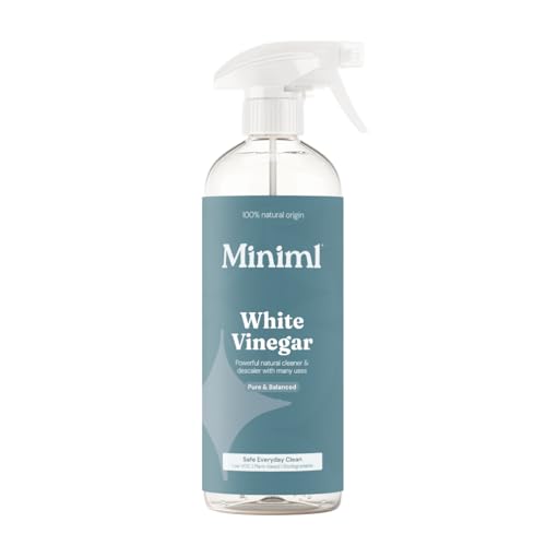 Miniml Eco White Vinegar Cleaning Unscented 750ml - All Natural Multi-Surface & Multi-Purpose Cleaner, Limescale Remover, Laundry Softener & More - 100% Vegan & Cruelty Free