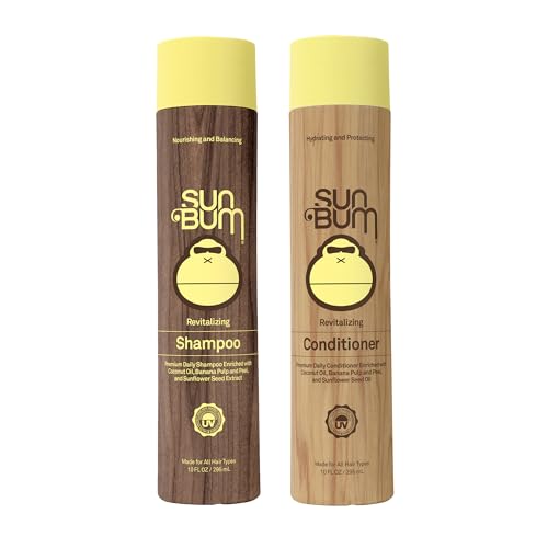 Sun Bum Sun Bum Revitalizing Shampoo and Conditioner Vegan and Cruelty Free Hydrating, Moisturizing and Shine Enhancing Hair Wash 10 Ounce Each