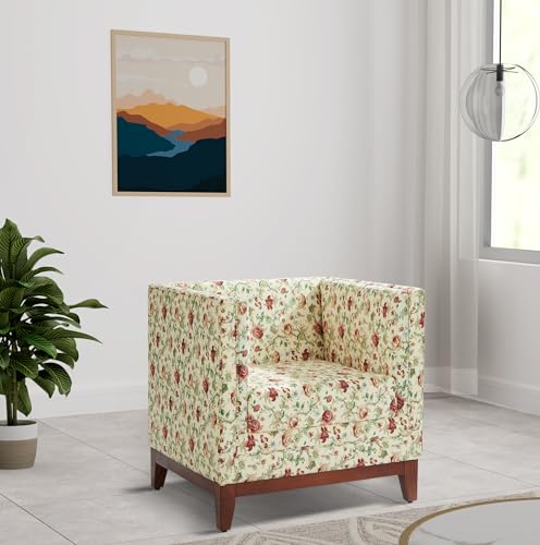Amazon Brand - Solimo Halley 1 Seater Sofa (Fabric, Multicolour-2)