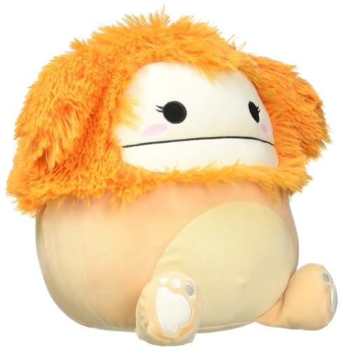 Squishmallows Original 12-Inch Shasta Peach Bigfoot with Tropical Flower - Official Jazwares Plush