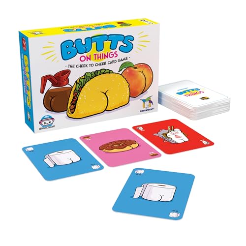 Gamewright - Butts On Things - The Cheek to Cheek Card Game - for Kids Ages 8 and Up - Perfect for Family Game Night!