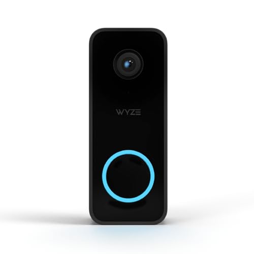 WYZE Wired Doorbell Camera v2, 2K Security Video Doorbell, Color Night Vision, 2-Way Audio, Package Monitor, Works with Alexa & Google Assistant (existing doorbell Wiring Required). Free Expert Setup
