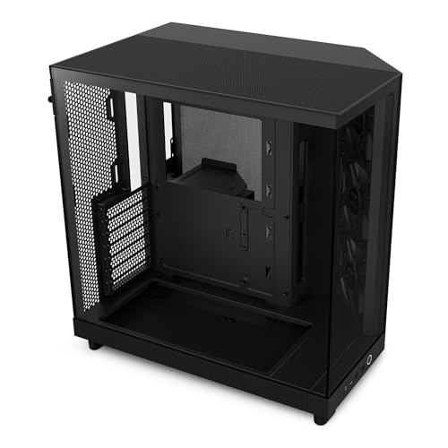NZXT H6 Flow - Kompaktes Dual-Kammer ATX PC-Gehäuse - Schwarz