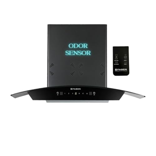 Faber Fully Automatic Autoclean Smart Chimney 75cm|Odour Sensor|Go Hands Free|Remote Control|1350 m3/hr Filterless|12 Yr on Motor, 2 Yr Comprehensive 