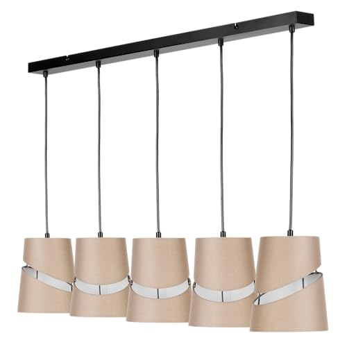 (-45%) REV Hängelampe 5-flammig - verstellbare Pendelleuchte, E27, Ø16cm, beige