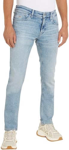 🔥 STARKER PREIS (-57%) Tommy Jeans Herren Jeans Scanton Slim Fit, Blau (Denim Light), 28W/30L