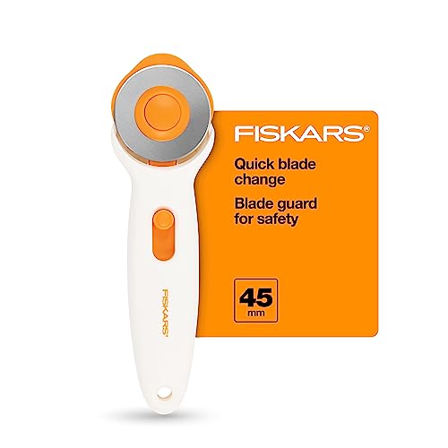 Fiskars 45mm Rotary Cutter for Fabric Premium Steel
