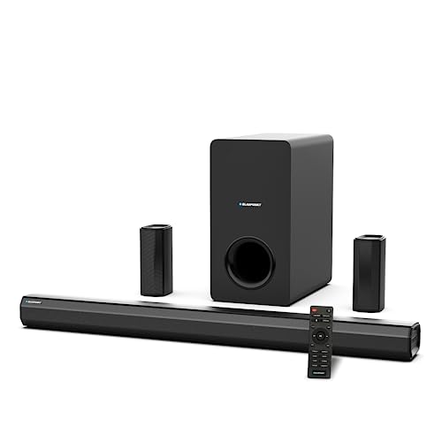 Blaupunkt Newly Launched SBW550 5.1 Home Theater Surround Soundbar with Rear Satellites I 300W RMS with 20.32cm Subwoofer I HDMI (ARC) I Optical I BT 