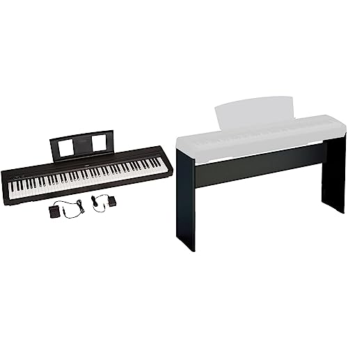YAMAHA P71 88-Key Weighted Action Digital Piano with Sustain Pedal and Power Supply (Amazon-Exclusive) & L85 Keyboard Stand, Black