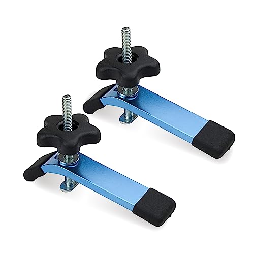 POWERTEC 71168V T-Track Hold Down Clamp, 5-1/2" L x 1-1/8" W, 2 Pack, T Track Clamps for Woodworking