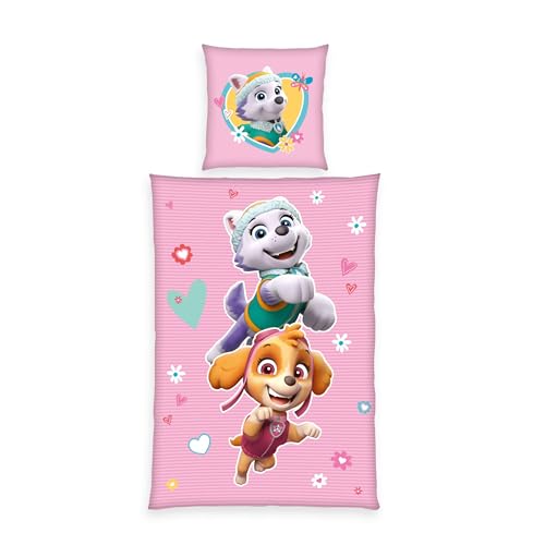 (-40%) Herding Bettwäsche Paw Patrol, Leuchtet im Dunkeln, Kopfkissenbezug ca. 80 x 80 cm, Bettbezug ca. 135 x 200 cm, Mit Markenreißverschluss, 100% Baumwolle/Renforcé
