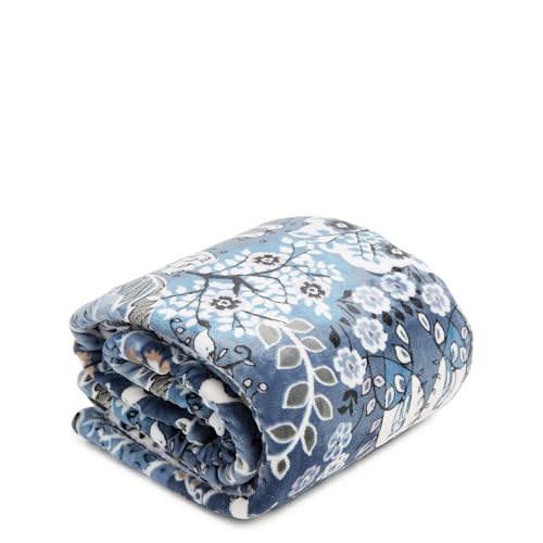 Vera Bradley Fleece Cozy Life Throw Blanket, Enchantment Blue