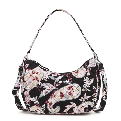 Vera Bradley Cotton Frannie Crescent Crossbody Purse, Botanical Paisley