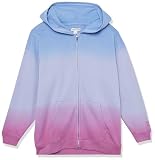 Happy Nation Relaxed Fleece Full Zip Hoodie Sweatshirt, Pure Purple Gradient, Small