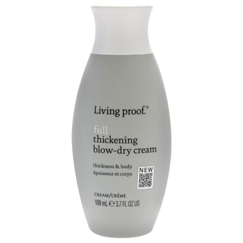 Living proof Full Thickening Blow-Dry Cream – All-Day Fullness, Shine, Lightweight Conditioning, Heat Protection for Fine or Flat Hair, 4 oz