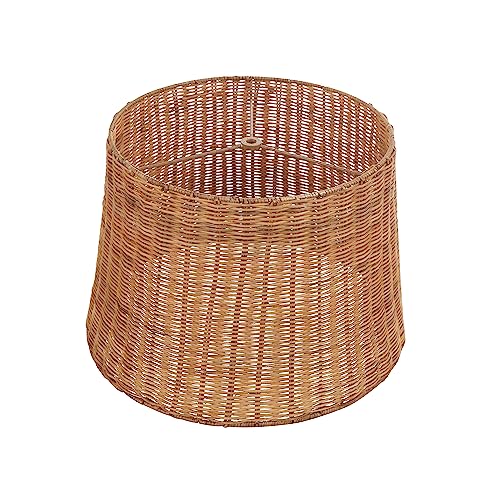Aspen Creative 32993, Handwoven Empire Spider Lamp Shade, Natural Rattan, 13" Top x 16" Bottom x 11" Slant Height