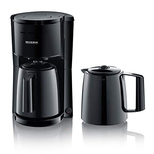 (-42%) SEVERIN Filterkaffeemaschine mit 2 Thermokannen, Kaffeemaschine für bis zu 8 Tassen je Kanne, Filtermaschine mit 2 Isolierkannen, schwarz, KA 9307