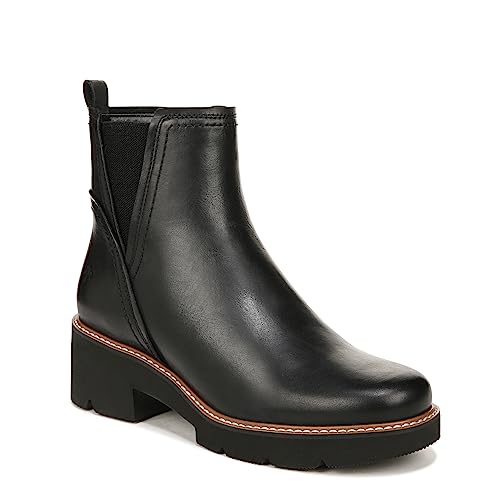 Naturalizer Womens Darry Bootie Water Repellent Ankle Boot Black Leather 9.5 M