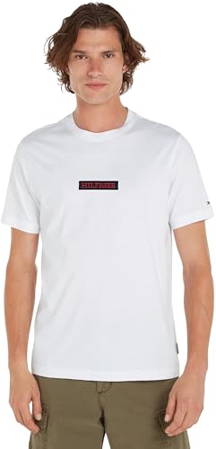 🔥 SELTEN SO GÜNSTIG (-80%) Tommy Hilfiger Herren T-Shirt Kurzarm Rundhalsausschnitt, Weiß (White), XXL