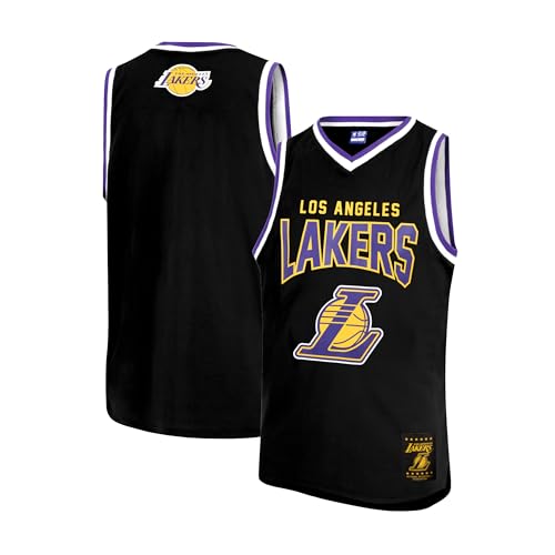 Ultra Game Boys' Tank Top Mesh Sleeveless Muscle T-Shirt,Los Angeles Lakers,Black,8