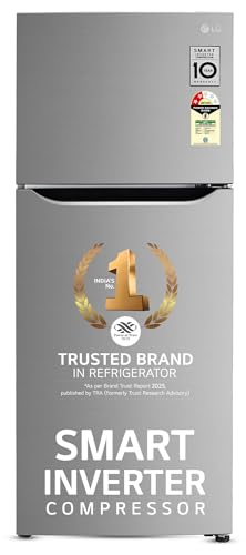 LG 242 L, 2 Star, Smart Inverter Compressor, Multi Air Flow, Frost-Free Double Door Refrigerator (GL-N292DPZY, Shiny Steel, Smart Connect & Moist ‘N’ 